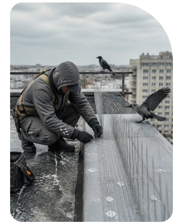 Защита от ворон под ключ в Кизилюрте по цене от 5163 р. | Сенат-Кзт